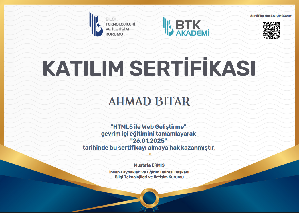 Certificate 1